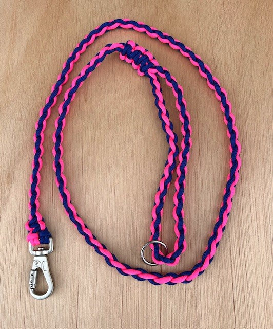 Paracord 4 Strand Lead with 55mm Push Lock Carabiner