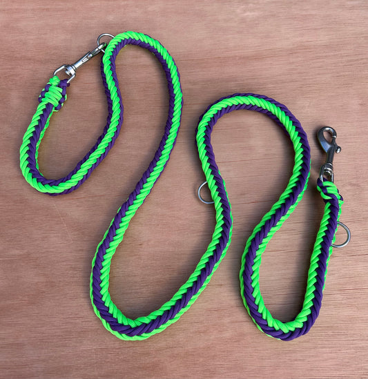 Chunky Paracord Folding Police Lead with Stainless Steel Trigger Hooks